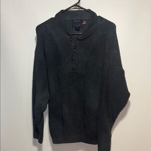 Vintage Old Glory Black Crewneck Sweater Classic Knit